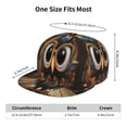 thumbnail image 4 of Zufioo Quirky Owl With Glasses Print Flat Brim Baseball Cap, Sun Protection, Sweat Absorption, Adjustable Sports Cap, Suitable for Men and Women in All Seasons, 4 of 7