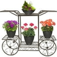 thumbnail image 1 of Cart Stand 6 Flower Pot Display Rack (Bronze), 1 of 6