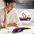 thumbnail image 4 of iPhone 11 Case, iPhone 11 Phone Case Electroplated iPhone 11 Case with 360° Ring Holder Kickstand Soft TPU Car Mount Supported Shockproof Protective Plating iPhone 11 Case Cover, Dark Purple, 4 of 15