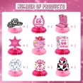 thumbnail image 2 of Lets Go Girls Bachelorette Party Decorations - 9pcs Disco Cowgirl Honeycomb Centerpiece Pink Disco Western Party Decoration Girls, 2 of 7