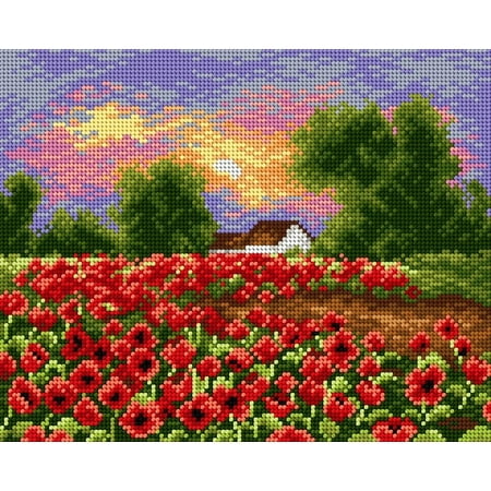 UPC: 5908228975610 | Needlepoint canvas for halfstitch without yarn Summer Meadow 2182H – Printed Tapestry Canvas