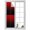 Red, variant on Burnt Orange Black Ombre Window Privacy Film, Modern Abstract Striped Gradient Static Cling UV Sun Blocking Heat Control Window Tint Day and Night, Non-Adhesive One Way Privacy Cover 29.5''x78.7''