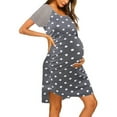thumbnail image 3 of DYMADE Women Printed Short Sleeve Maternity Soft Round&nbsp;Neck Breast-Feeding Dress, 3 of 6