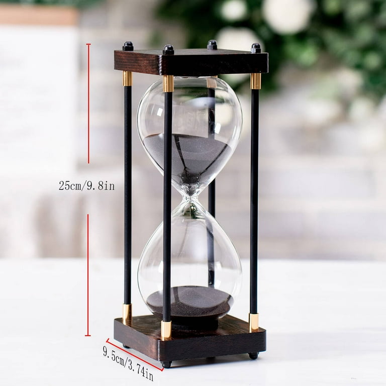 60 Minute Glass Timer with Gold Sand