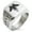 Silver, variant on Stainless Steel Greek Mythology Cerberus Geometric Pattern Biker Style Polished Ring