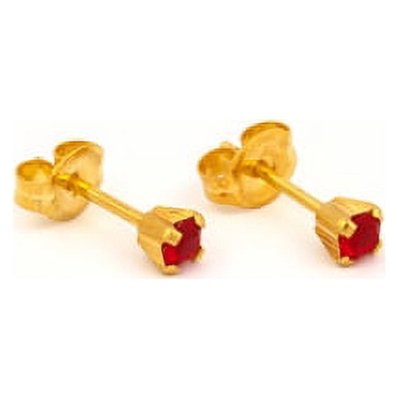 Studex Tiny Tips July Ruby Earrings Studs 3mm