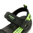thumbnail image 5 of Boys Sport Sandals Open Toe Summer Athletic Water Sandals Adjustable Hook & Loop Straps Lightweight Breathable Non-slip Sandals Outdoor Walking Footwear for Kids Green 30, 5 of 7