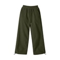 thumbnail image 6 of Busydd Boys Pants with Pockets 4-15 Years Elastic Waist Drawstring Straight Leg Sweatpants Casual Comfy Solid Color Joggers for Boys 8-9 Years, 6 of 8