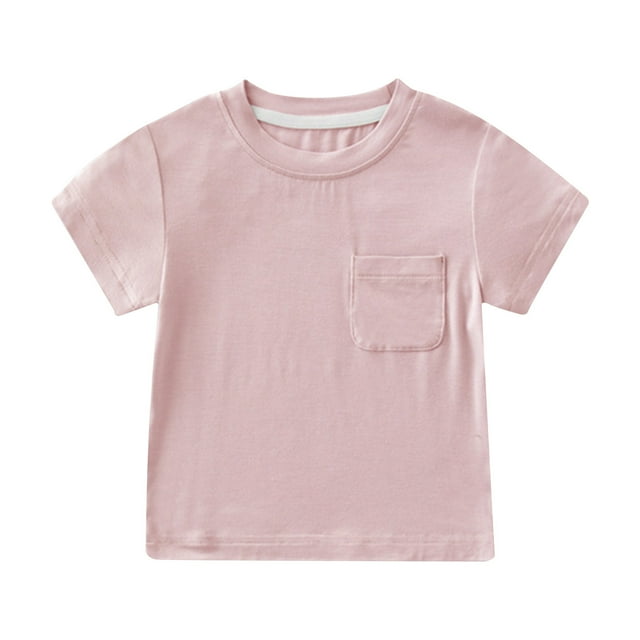Jgppe T-Shirt d'Été pour Bébé Garçon avec Poches Poitrine Manches Courtes Col Rond Chandail 0-3 Ans
