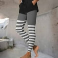 thumbnail image 4 of Women's Halloween Striped Print Soft High Waisted Ankle Length Leggings Stretch Leggings For Fitness, Running, And Leisure Wear, 4 of 7