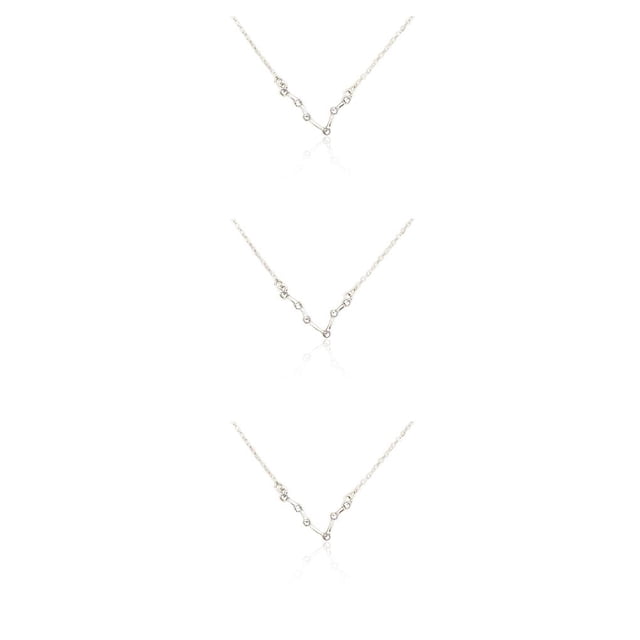 Minnieouse Ins Constellations Theme Amistad Collar Rhinestone Cómodo Delicado con Display Card Colgante para Lover Festival Gifts Piscis Silver Type1 NO1 Minnieouse CBP222152