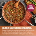 thumbnail image 3 of Steel Hammered Copper 14 Inch Non Stick Frying Pan with Lid, Nonstick Frying Pan with Ceramic Coating and Induction Plate for Even Heating, Oven / Dishwasher Safe, 100% Healthy & Non Toxic, 3 of 6