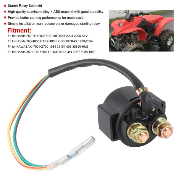 Starter Relay Solenoid Pour Honda 350 D TRX350D FOURTRAX 4x4 1987 - Foto 8