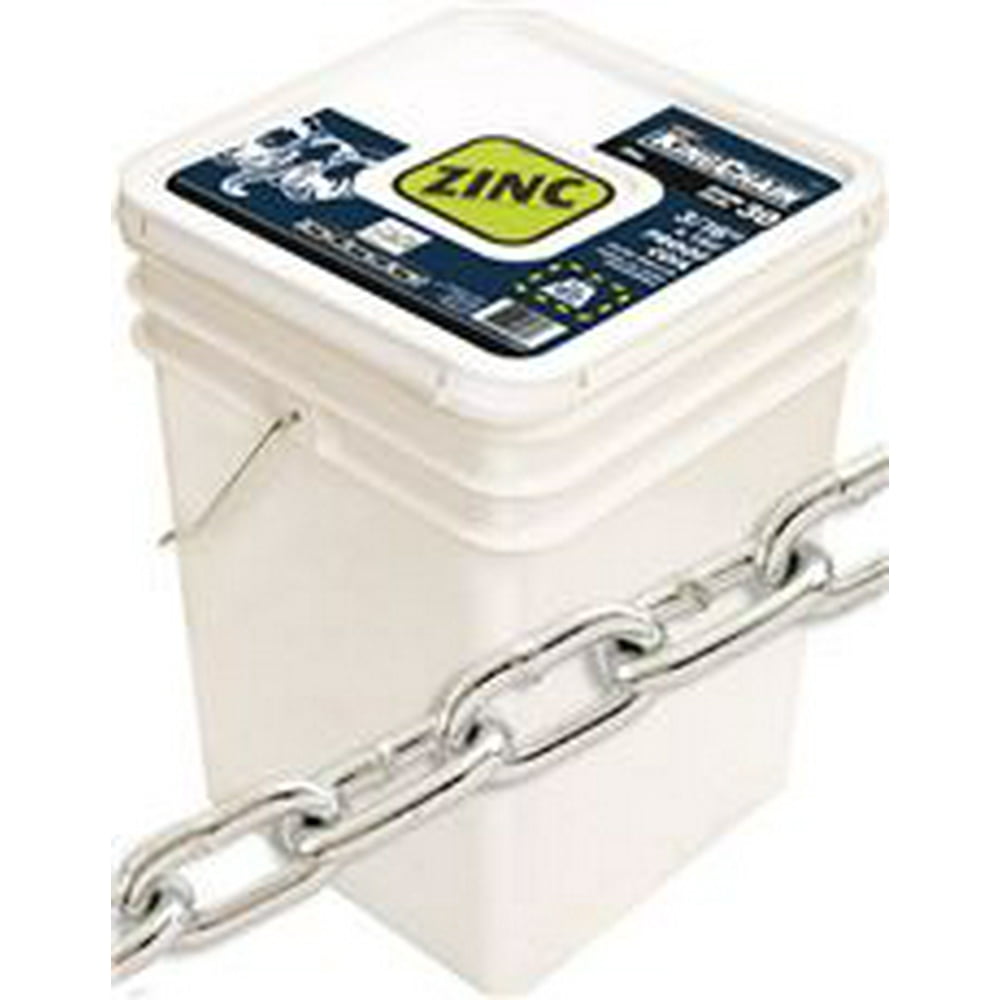 Gr30 Proof Coil Chain, Zinc, 3/16 In. X 150 Ft.