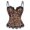 Brown, variant on Womens Halloween Corset Top Leopard Print Lace Trim Spaghetti Strap Bustier Tummy Control Compression Slim Fit Body Shaper