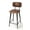 Multi-color, variant on 39 x 15 x 18 in. Dark Brown Leather Bar Stool
