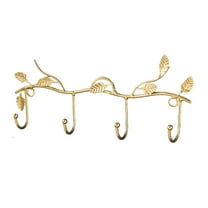 IMossad Vintage Iron Wall Hooks 4-Pack Decorative Black Wall Mounted Coat and Key Hooks for Entryway with Butterfly Design No Hole Installation for Door and Living Room Decor