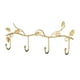 thumbnail image 2 of Perchero de pared para llaves con hojas de hierro | Organizador de pared con 4 ganchos para abrigos, sombreros y toallas | Colgador decorativo vintage de metal para entrada, sala o puerta, 2 of 6