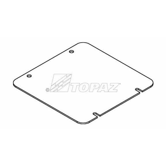 Topaz Steel Square Electrical Box Cover - Durable Galvanized - 4-11/16 In