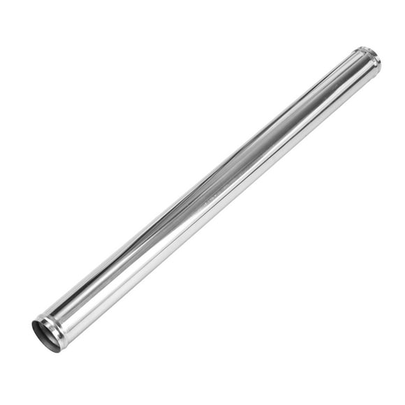 Tubo de escape recto con rodillo de bead, tubo de escape modificado para automóvil personalizado de 2.25" OD, longitud de 30", acero inoxidable, tono plateado