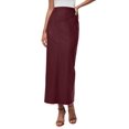 thumbnail image 1 of Falda Maxi de Cuero Sintético PRETTYGARDEN Burdeos XXL, 1 of 4