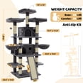 thumbnail image 3 of FOOWIN 70.8" Large Cat Tree, Multi-Level Cat Tower with Sisal Scratching Posts, Cat Activity Center Cat Play House, Dark Blue, 3 of 10