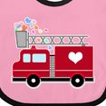 thumbnail image 4 of Inktastic Easter Red Firetruck with Pink Hearts Boys or Girls Baby Bib, 4 of 4