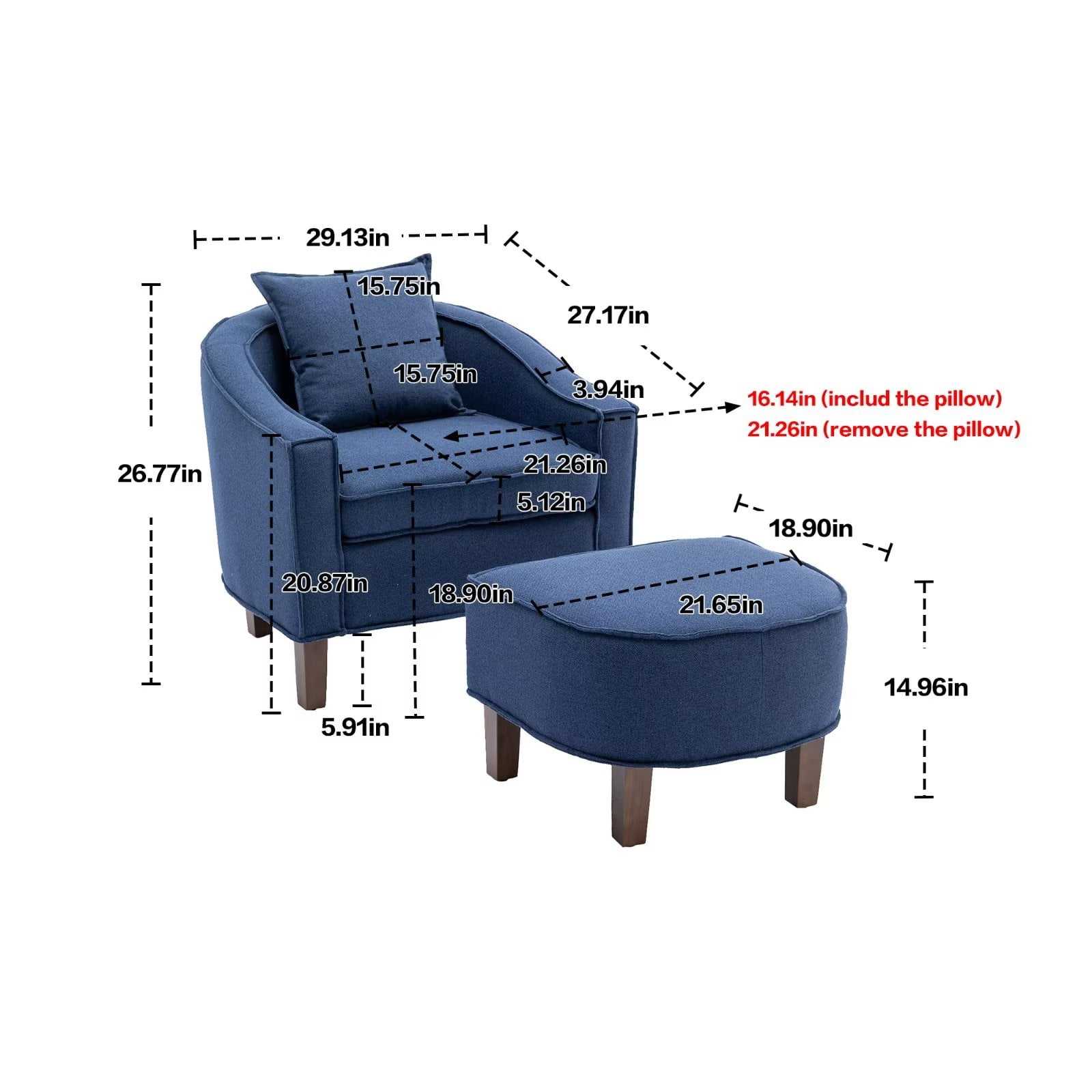 Cessna barrel chair and ottoman new arrivals