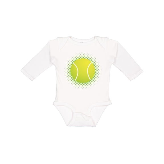 Inktastic Tennis Ball Sports Gift Boys or Girls Long Sleeve Baby Bodysuit
