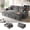 Dark Grey, variant on Bonroyo Modular Sectional Sleeper Sofa with Pull Out Bed, L Shaped 5 Seat Sectional Couches for Living Room, 84 Inch Sofa Bed with Adjustable Backrest | Hidden Storage | Wide Armrest | Grey