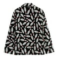 thumbnail image 2 of Black Bowling Pins Pattern Print Men'S Blazer, Sports Fun Novelty Blazer. Gifts For Bowlers, 2 of 4