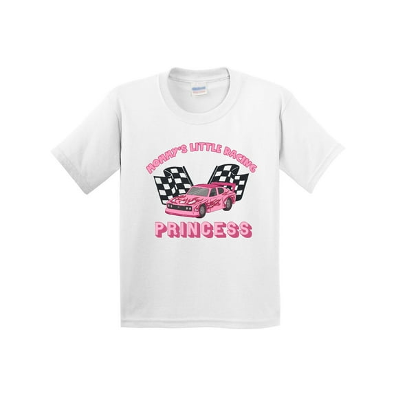 Inktastic Mommy's Racing Princess Pink Race Car Youth T-Shirt