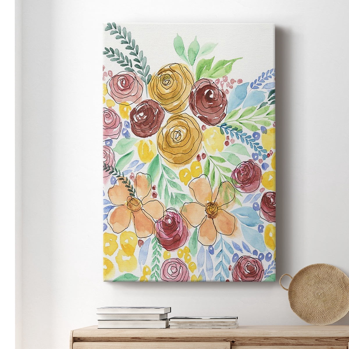 Flower Carousel I Premium Gallery Wrapped Canvas - Ready to Hang