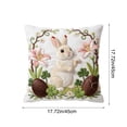 thumbnail image 3 of kladzum 18x18 Inch Easter Throw Pillow Covers - Embroidered Decorative Pillow Case for Sofa, Bedroom & Spring Decor, 3 of 6