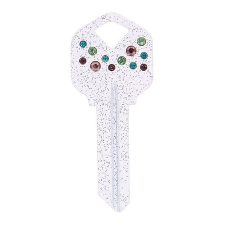 Hillman 87035 Decorative Blank Key, Kwikset #61 KW1, Home or Auto Key, Confetti, Brass