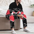 thumbnail image 5 of Wukai Animal Bulldog French Men's Long-Sleeve Pajama Set - Comfortable Sleepwear with Button-Down Shirt and Pants-Small, 5 of 6