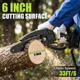 thumbnail image 4 of HOTREE 21V Cordless Pole Hedge Trimmer, 3-in-1 with 6 in Pole Saw & Branch Saw Attachment, 2.0Ah Battery & Charger, 16 ft Reach, 4 of 8