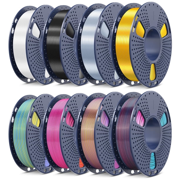 Filamento para impresora 3D SUNLU Silk PLA multicolor cuádruple de 2 kg
