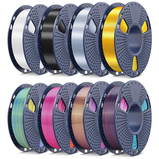 Filamento para impresora 3D SUNLU Silk PLA multicolor cuádruple de 2 kg