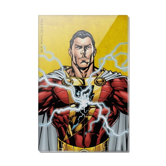 Justice League Shazam Character Rectangle Acrylic Fridge Refrigerator Magnet