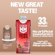 Muscle Milk Pro 33g High Protein Shake Ultra Filtered Milk, Strawberries N Creme, 11 fl oz, 12 pack