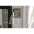 thumbnail image 5 of Progress Lighting Rushton 1-Light Wall Sconce, Brushed Nickel, Clear Glass Shade, 5 of 14