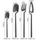 thumbnail image 5 of Juego para colgar, cubiertos con acabado satinado, servicio para cuchillos/tenedores/cucharas incluidos, apto para lavavajillas (negro mate), 5 of 5