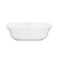 thumbnail image 2 of 67" Acrylic Freestanding Bathtub, Contemporary Stand Alone Soaking Tub with Slotted Overflow and Drain, Oval Free Standing Tub, CUPC Certified, Glossy White, 2 of 6