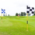 thumbnail image 4 of Bandera Verde de Golf Negra y Amarilla, de Bandera Colorida de Dos Secciones A Cuadros con Orificio de Objetivo Verde, Suministros de Golf, 4 of 5