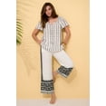 thumbnail image 2 of Roaman's Women's Plus Size Printed Wide Leg Pant, 2 of 3