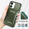 thumbnail image 3 of Allytechgroup Shockproof Case for Apple iPhone 17, Military Grade Protection Drop Proof Sliding Camera Lens Protector Bumper Phone Case Shockproof for iPhone 17, Darkgreen, 3 of 6
