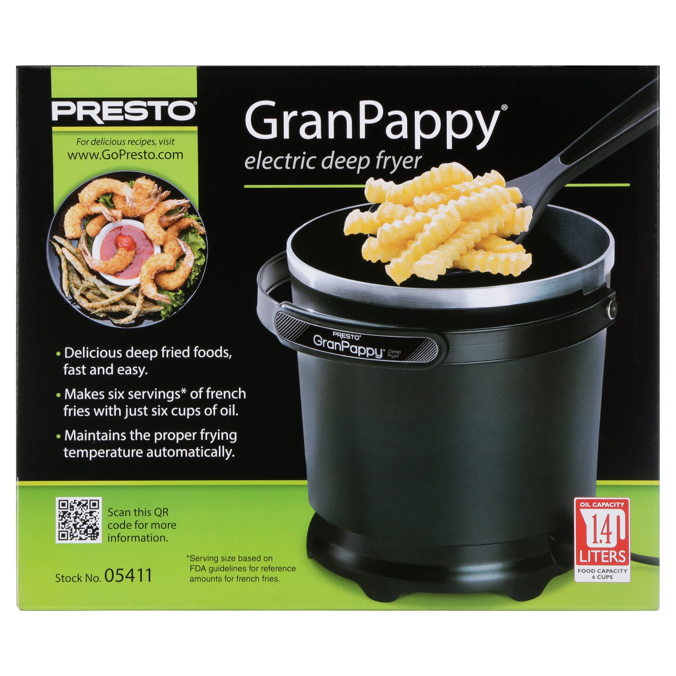 Presto® Gran Pappy® Electric Deep Fryer 05411 