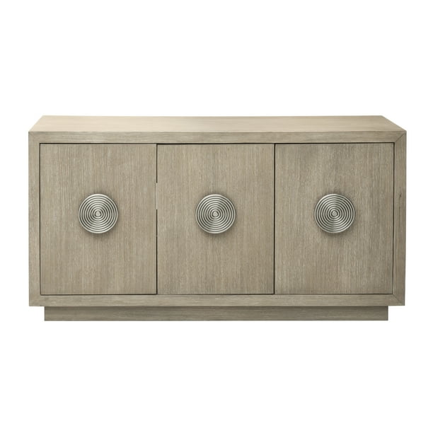 HomeFare 3 Door Moody Modern Credenza Light Oak