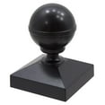 thumbnail image 4 of 2 1/2" x 2 1/2" Square Black Aluminum Ball Post for Aluminum Fence Posts | Black Post (5 Pack), 4 of 7